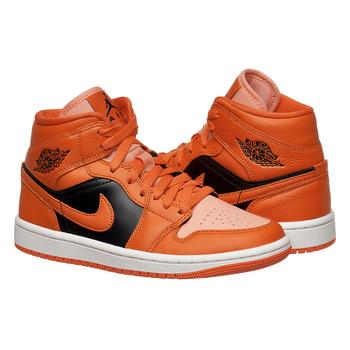 Фото Кросівки жіночі Nike Jordan 1 Mid Orange Black (DM3381-600)