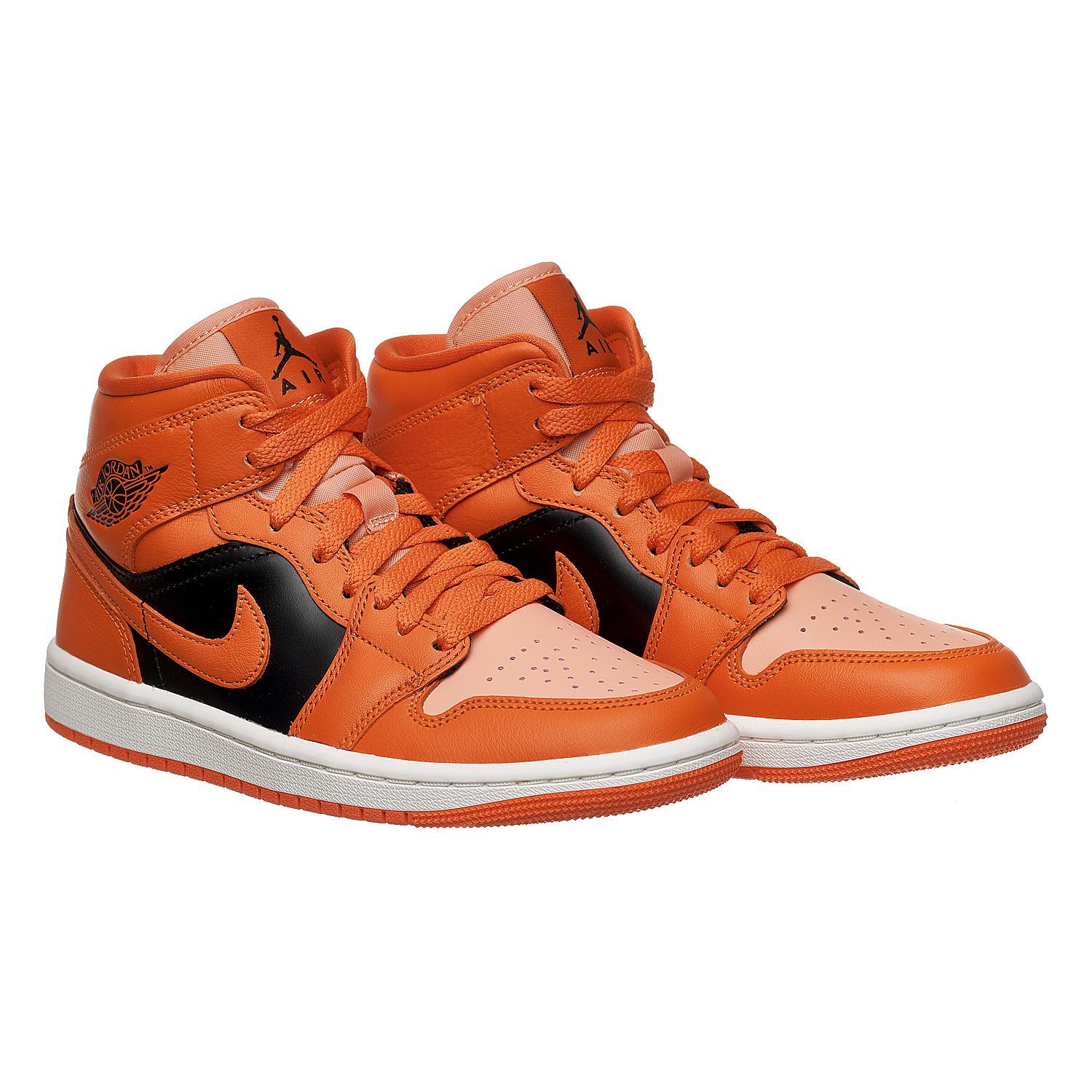 Кросівки жіночі Nike Jordan 1 Mid Orange Black (DM3381-600) - фото 5