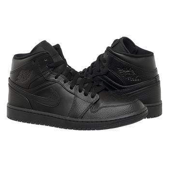 Фото Кросівки чоловічі Nike Jordan 1 Mid Triple Black (554724-091)